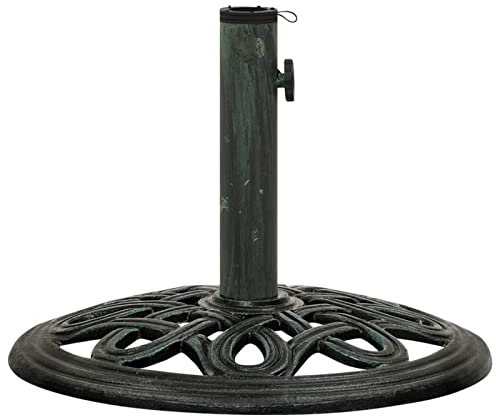 ShGaxin Base de sombrilla de Hierro Fundido, Pie Parasol, Base Parasol, Pie Sombrilla, Verde 40x40x32 cm