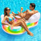HeySplash Flotteur de Piscine pour Adultes, Flotteur Arc-en-Ciel Gonflable 2 Places avec Dossier Nuageux et Poignées, Flotteur avec Porte-Gobelets pour Famille/Amis/Couple, Chaise pour Plages Lacs