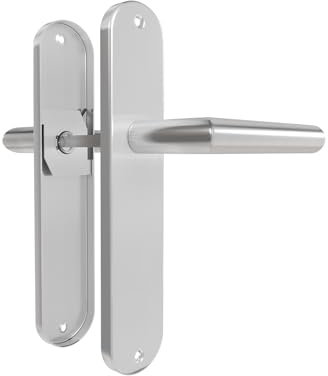 AwmnSrman Türgriffe Innentüren Türklinke Türbeschlag Drückergarnitur Zimmertür Garnitur Drückergarnitur ohne Schloss Blinddrücker Set 1er-Set Moderne Edelstahl 240 * 50 mm Silber