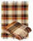 Ярослав Eleganter Plaid aus 100% neuseeländischer Wolle - Braun/Beige/Orange Kariert. 140x200 cm