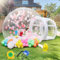 10 Fuß Aufblasbares Blasenhaus, Bubble House Kuppel aufblasbar mit 750W Gebläse und 600W Luftpumpe Aufblasbares PVC Blasenzelt für Geburtstage Partys Weihnachten Hochzeiten Camping