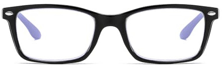 Suertree Myopia Brille Blaulichtfilter Kurzsichtige Fernbrille mit Stärke Feder Scharnier Klassisch Distanz Brille für Damen Herren -0.5