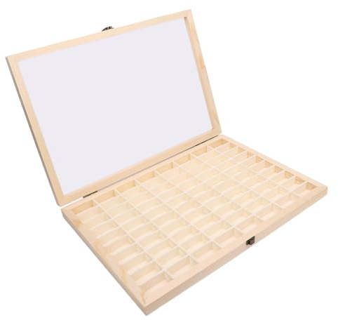 Annadue Holzkamerasfilm -Display -Box für 135/35 -mm -Filme - 80 -Slot -Aufbewahrungsschrank mit Schnappverschluss, Rustikaler Filmreel Organizer & Regal für Fotografen, Home & Studio