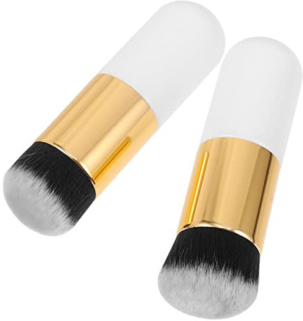 BATHVEVE 2stücke Kosmetikpinsel Mit Foundationpinseln Aus Hochwertiger Kunsthaare Weich Und Dicht Für Flüssige Creme Make-up Puderpinsel Für Gesichtsbetragung Und Verblenden