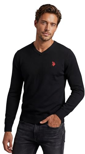 U.S. POLO ASSN. Herren Pullover (S-3XL) Classic Fit V-Neck Langarm Casual Sweatshirt P006