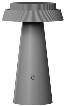 Luxus Europe - Tischlampe Solar Mambo Grau - Kabellose LED-Solar-Tischlampe für den Außenbereich – Solarbetrieben & USB-C wiederaufladbar – 3 Lichtfarben – Dimmbar – IP54 wasserfest