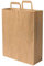 Sac Papier 250 Pièces - Poignée Renforcée Marron 16 Litres - 40 cm Haut x 32 Large x 12 cm Soufflet - Cabas Boutique Solide Résistant pour Vente à Emporter, Magasin, Commerce, Cadeau et Emballage
