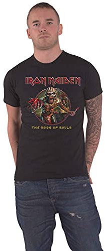 Iron Maiden T Shirt Book of Souls Eddie Circle Band Logo offiziell Herren XXL