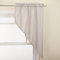 Sweet Home Collection Küchenfenster-Vorhang, Girlande oder Querbehang mit stilvollen und einzigartigen Mustern und Designs für alle Heimdekorationen, Geripptes Grau
