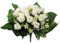 A1-Homes 35cm Artificial Mini Rose and Lily Flower Bush - Home Wedding Grave (White)