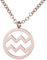 Morella Damen Halskette Sternzeichen Wassermann Edelstahl Rosegold im Samtbeutel