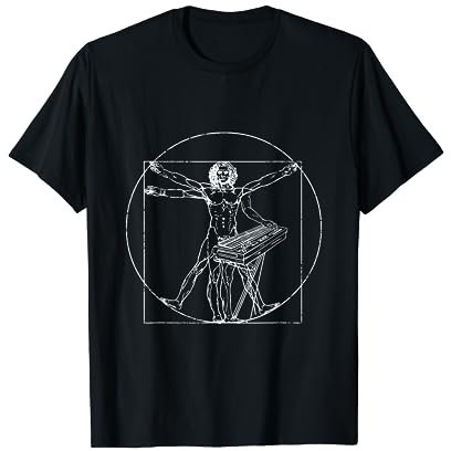 Vitruvian Mann Keyboard Musik Instrument Klavier T-Shirt T-Shirt