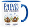 MoonWorks® Tasse personalisiert Papa's kleine Scheißerchenbis zu 4 anpassbare Namen Kackhaufen Geschenk Vatertag 2 Kinder royal Keramik-Tasse