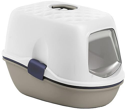 animallparadise - Maison de Toilette furba Taupe avec Tamis, 39 × 59 × 42 cm, pour Chat