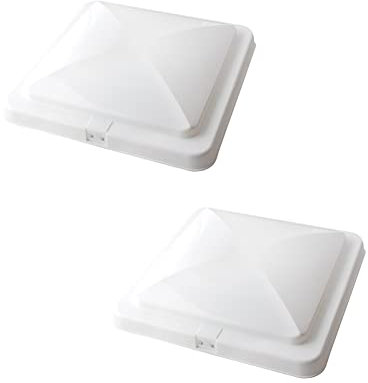 2 PièCes Couvercle D'éVent De Vr,Huamengyuan Couvercle D'éVent De FenêTre De Toit De Voiture Couvercle D'éVent De Toit Universel Pour Camping-Car,Caravane,Camping-Car,Capot,Blanc
