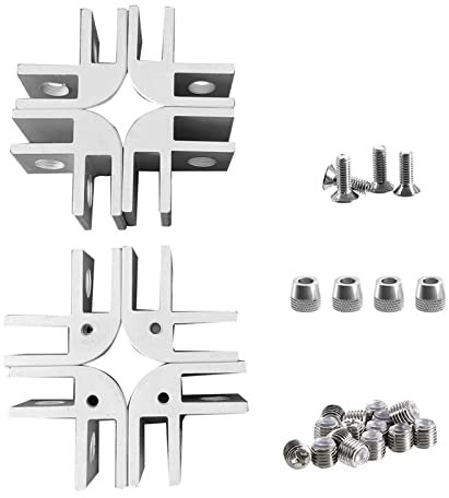 FacynPince à Verre, Pare-Vent en Aluminium pour Foyer d'incendie Clips Pare-Vent pour Foyer d'incendie Épaisseur Pinces Rechange 5/16 Pouces, Convient au Pare-Vent carré