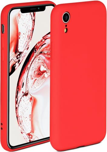 ONEFLOW Soft Case für iPhone XR Hülle aus Silikon mit Kameraschutz, Silikonhülle mit erhöhtem Schutz fürs Display, Backcover Schutzhülle, weiche Handyhülle, Rot