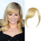 Dicker Seitlicher Pony Clip In Echthaar 100% Echthaar Pony Seitlicher Pony Gerade Fransen Haarverlängerungen (Dicker Pony mit Tempeln, Blond)