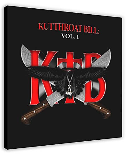 FABIVA Kodak Black Poster Kutthroat Bill Vol. 1 Album Cover Leinwand Poster Wandkunst Dekor Druck Bild Gemälde für Wohnzimmer Schlafzimmer Dekoration Rahmen Stil 70 x 70 cm