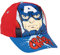 Marvel Avengers Hut für Jungen, Baseball Kappe, Iron Man Captain America Design, Kinder-Sommermütze, Geschenk für Jungen, Verstellbare Hut | Rot