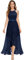 Dressystar Damen Elegant Abendkleider Lang Hochzeit Neckholder Cocktailkleid Abschlusskleid Chiffon Spitzenkleid Marineblau L