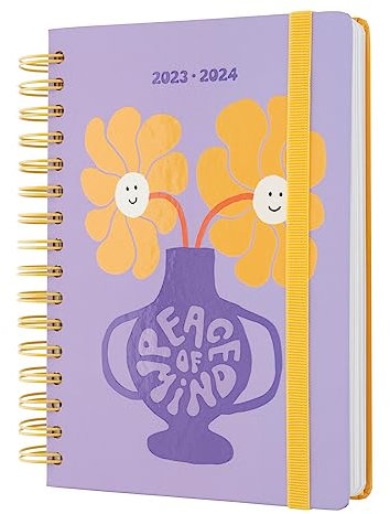 Kokonote Planer 2023 2024 Kalender 2024 Buchkalender Peace of Mind Schulplaner 2023 2024 A5 - Schülerkalender 2023 2024 Ringbuch A5 Terminplaner 2023/2024