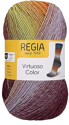 Regia Wolle Multicolored 150g (chianti tasting) 6-fädig, Wollmischung, Yarn