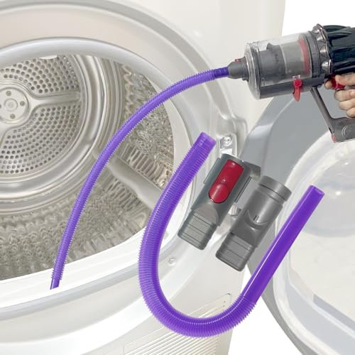 KENSHIRE Kit de nettoyage pour grille d'aération de sèche-linge compatible avec Dyson DC30 DC31 DC34 DC35 V7 V8 V10 V11 V12 V15 - Raccord de tuyau de nettoyage pour sèche-linge - Long connecteur de