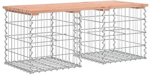 Tidyard Gabionenbank Gartenbank Gabione Bank Sitzbank Parkbank Terrassenbank Balkonbank Steinkorb Gabionenlounge Drahtkorb Bänke Gabionenkorb Ruhebank Gartenmöbel 103 x 44 x 42 cm (B x T x H) Stahl