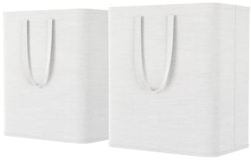 Lifewit 2 botellas de depósito con tapa de 60 l, grandes botellas de depósito, recipiente vacío y almacenamiento de vidrio usado, color blanco