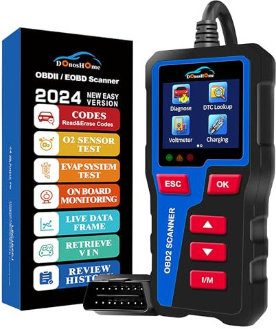 DonosHome DH300 OBD2 Scanner Code Reader Scan Diagnostic Tool, Enhanced Check and Reset Engine Light Fault, DTC Lookup I/M Readiness and Crangking&Charging System Test for All OBDII Cars After 1996