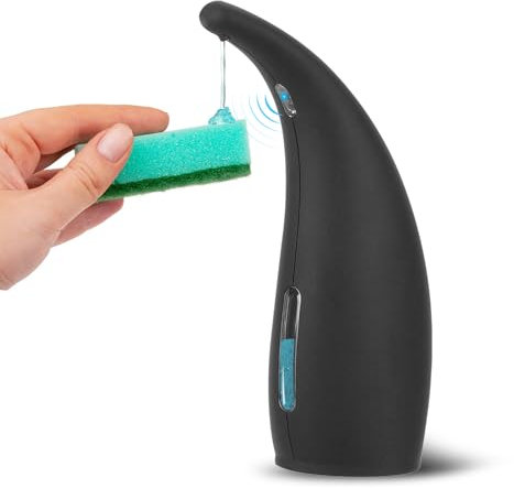Mamiddle Seifenspender Automatisch 10.14oz/300ml Automatischer Seifenspender Berührungsloser Flüssigseifenspender mit Infrarotsensor für Bad Küche Waschbecken Hotel (Mattes Schwarz)