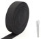 2CM Flat Elastic Wide Bands - 5M Elastic Sewing Bands - Stretch Band Sewing Elastic - Elastic Black Flat Waistband Sewing Elastic Ribbon,Thick BlackElastic Bands for Sewing,Headbands,Trouser,Diy etc