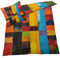 YELDAN Bettwäsche 135x200 Bunt Farbenfroh, Patchwork Kariert Bettbezug, Bettwäsche-Sets 2 teilig, Weich & Bügelfrei Mikrofaser Wendebettwäsche und 1 Kissenbezug 80x80 mit Umschlag