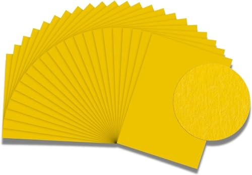 Sumico Fotokarton - 300g/m² - 50x70 cm - 10 Bogen - für Kindergärten und Schulen - zum Basteln, Gestalten und Designen (Gelb)