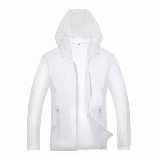 Bauzuoyo Veste de pluie transparente pour homme - Veste de cyclisme imperméable et respirante - Veste de randonnée coupe-vent - Veste légère - Veste de cyclisme - Veste de sport
