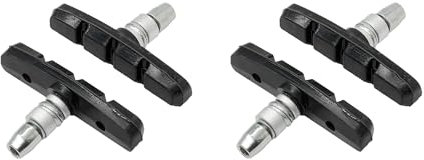P4B | 2 Paar V-Brake Bremsschuhe mit Gewinde | 70 mm Länge | Symmetrisch | In Schwarz