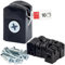 Lot de 10 supports de fil de tension avec vis auto-serrante pour fils jusqu'à 4 mm - Noir