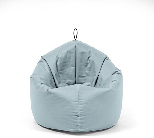 Nadimaideal Sitzsack 2 in1 Funktionen für Kinder, Teenager & Erwachsene | Indoor & Outdoor | Gaming Sitzsack -Komfortabler Beanbag | Füllung EPS Perlen (Grau, XL -Durchmesser: 135 cm)