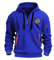 Hoodie Herren Oversize Winter Dicke Kapuzenpulli Casual Sweatshirt Hip Hop Outdoor Kapuzenpullover Personalisierte Hoodie Langarm Pullover mit Taschen Kordelzug 2024 Winter Pulli(Royal Blue,XXL)