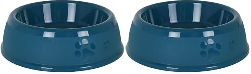 PARENCE.- Gamelle Ronde Classique pour Animaux de Companie - Bol de Nourriture ou Eau Standard - 19,5x5,8cm, Couleurs Aléatoire (Lot de 2)