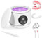 Limpiador ultrasónico de retenedores U-V, Weslery máquina limpiadora de retenedores de 230ml para dentaduras postizas protectores bucales alineadores cabezales de cepillo joyas correas reloj (White)