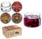 KADAX Lot de 50 petits pots à confiture avec couvercles hermétiques - 250 ml - Idéaux comme cadeau - Fleurs multicolores