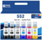 552 Tinten-Nachfüllflaschen, 6 Stück, Ersatz für Epson Ecotank Photo ET-8550 ET-8500 ET8550 ET8500 8550 8500 Drucker, kompatibel mit Epson 552 Farbstofftinte Schwarz, Fotoschwarz, Cyan, Magenta, Gelb,