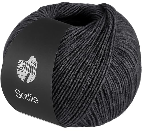 LANA GROSSA Sottile | Zarte Netzgarnstruktur aus Baumwolle, gefüllt mit feinen Merinofasern | Handstrickgarn aus 85% Baumwolle & 15% Schurwolle (Merino) | 50g Stricken & Häkeln | 250m Garn FB26