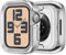 Bisikor Funda 2 en 1 Metal Compatible con Apple Watch Series 6/5/4/SE 44mm Carcasa, Protector Resistente con Cubierta de Silicono Antigolpes para iWatch 44mm (Silver