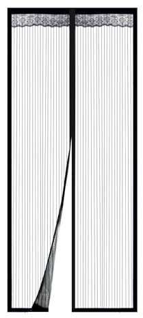 Moustiquaire Porte Fenêtre 90 * 210cm - Moustiquaire Magnétique pour Porte Fenêtre, Maille en Polyester, Fermeture Automatique avec Aimants, Installation Facile sans Perçage
