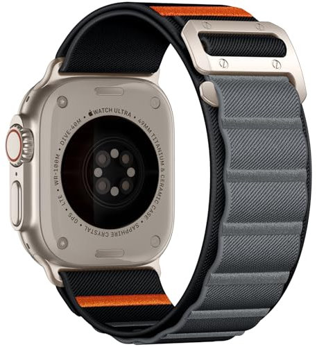 Bandletic Nylon Strap Compatible with Apple Watch Strap 46mm 45mm 44mm 49mm 42mm(3 2 1), Soft Sport Wide Bands With G-Hook for Apple Watch Ultra 2/SE/iWatch Series 10 9 8 7 6 5 4 3 2 1 for Women Men