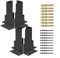 8 staffe regolabili per recinzioni in legno per pergola, kit per pali da 4 x 4, supporto per pali per recinzione/base di supporto per cassette postali per ringhiere