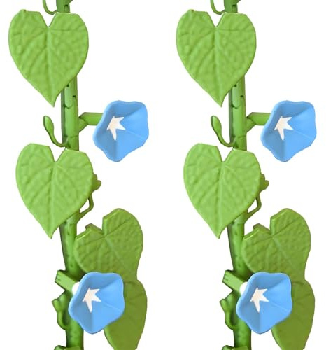 Morning Glory Refrigerator Magnets – 3D Printed Climbing Vine Plant, DIY Decorative Fridge Magnets for Kitchen Office, Articulating Stems (2)